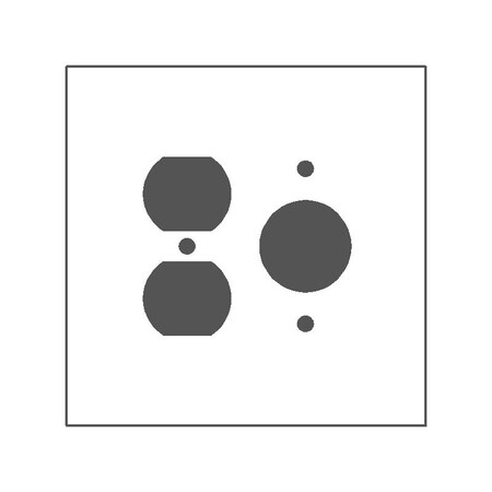 Mulberry Number of Gangs: 2 Steel, Smooth Semi-Gloss Finish, White 86842